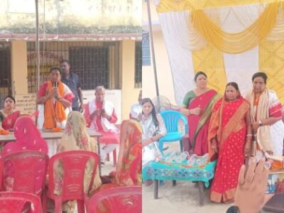 पुर्व डिप्टी सीएम रेणुदेवी ने वीणा देवी के लिए वैशाली संसदीय क्षेत्र में घर-घर जाकर मांगा वोट